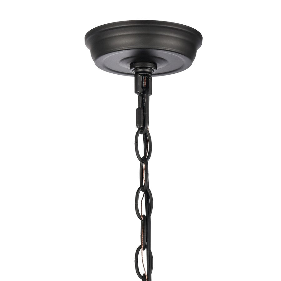 Atlas Lighting Tangent 16in 3-Light Pendant | Modern Matte Black and Clear Glass | Kitchen Island & Dining Room | 16 x 16 x 17.5 in | Model CL11835-BK