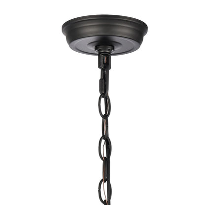 Atlas Lighting Tangent 16in 3-Light Pendant | Modern Matte Black and Clear Glass | Kitchen Island & Dining Room | 16 x 16 x 17.5 in | Model CL11835-BK
