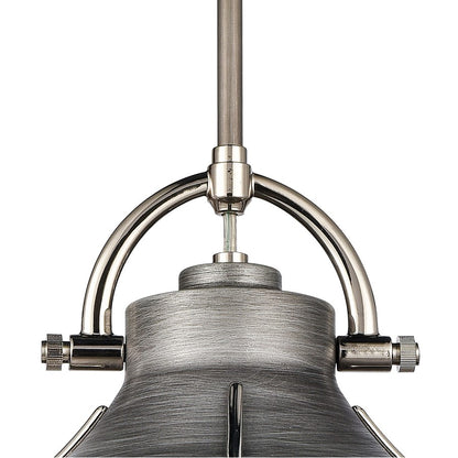 Atlas Lighting Urbanite 13in 1-Light Pendant | Industrial Weathered Zinc and Clear Glass | Kitchen Island & Dining Room | Model CL11840-SV