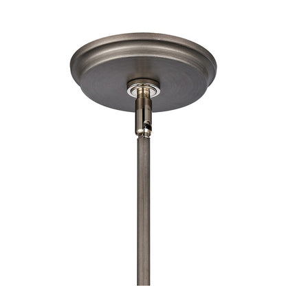 Atlas Lighting Urbanite 13in 1-Light Pendant | Industrial Weathered Zinc and Clear Glass | Kitchen Island & Dining Room | Model CL11840-SV