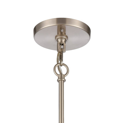 Atlas Lighting White Burlap 10in 1-Light Pendant | Coastal Ocean Blue and White Burlap | Kitchen Island & Dining Room | Model CL11845-WH