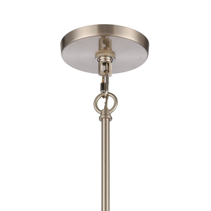 Atlas Lighting White Burlap 14in 1-Light Pendant | Coastal White and Ocean Blue Burlap Shade | Kitchen Island & Dining Room | Model CL11846-WH