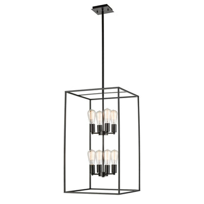 Atlas Lighting Williamsport 17in 8-Light Pendant | Transitional Oil Rubbed Bronze Metal | Kitchen Island & Dining Room | Model CL11847-BZ