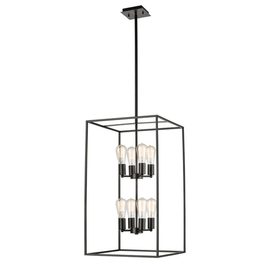 Atlas Lighting Williamsport 17in 8-Light Pendant | Transitional Oil Rubbed Bronze Metal | Kitchen Island & Dining Room | Model CL11847-BZ