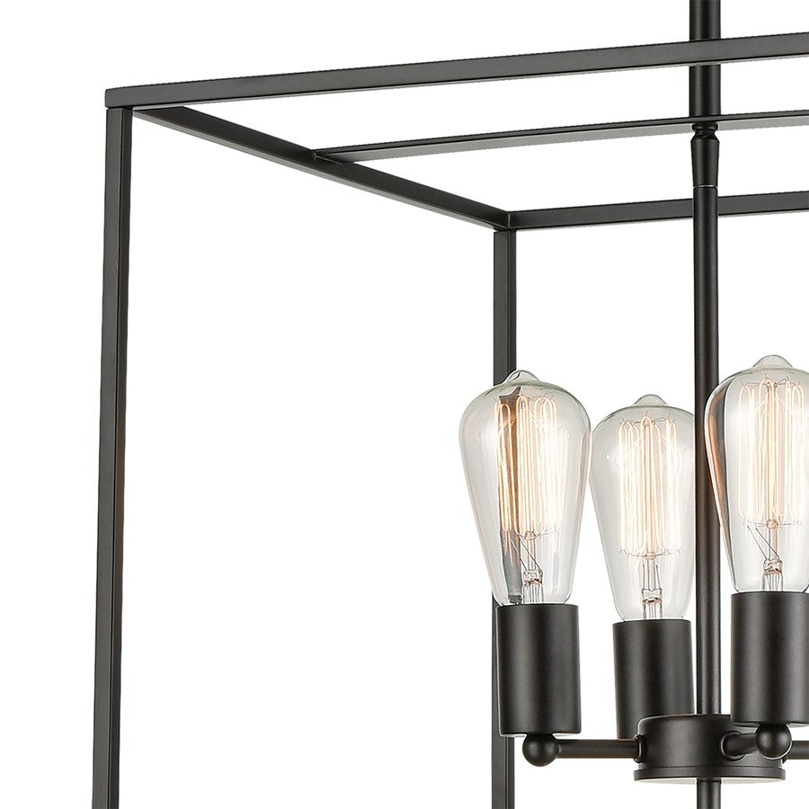 Atlas Lighting Williamsport 17in 8-Light Pendant | Transitional Oil Rubbed Bronze Metal | Kitchen Island & Dining Room | Model CL11847-BZ