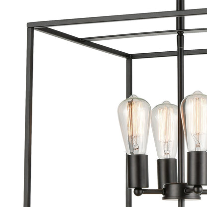 Atlas Lighting Williamsport 17in 8-Light Pendant | Transitional Oil Rubbed Bronze Metal | Kitchen Island & Dining Room | Model CL11847-BZ