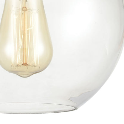 Atlas Lighting Bernice 9in 1-Light Semi Flush Mount | Transitional Oil Rubbed Bronze and Clear Glass | Hallway & Bedroom Ceiling | Model CL11861-BZ