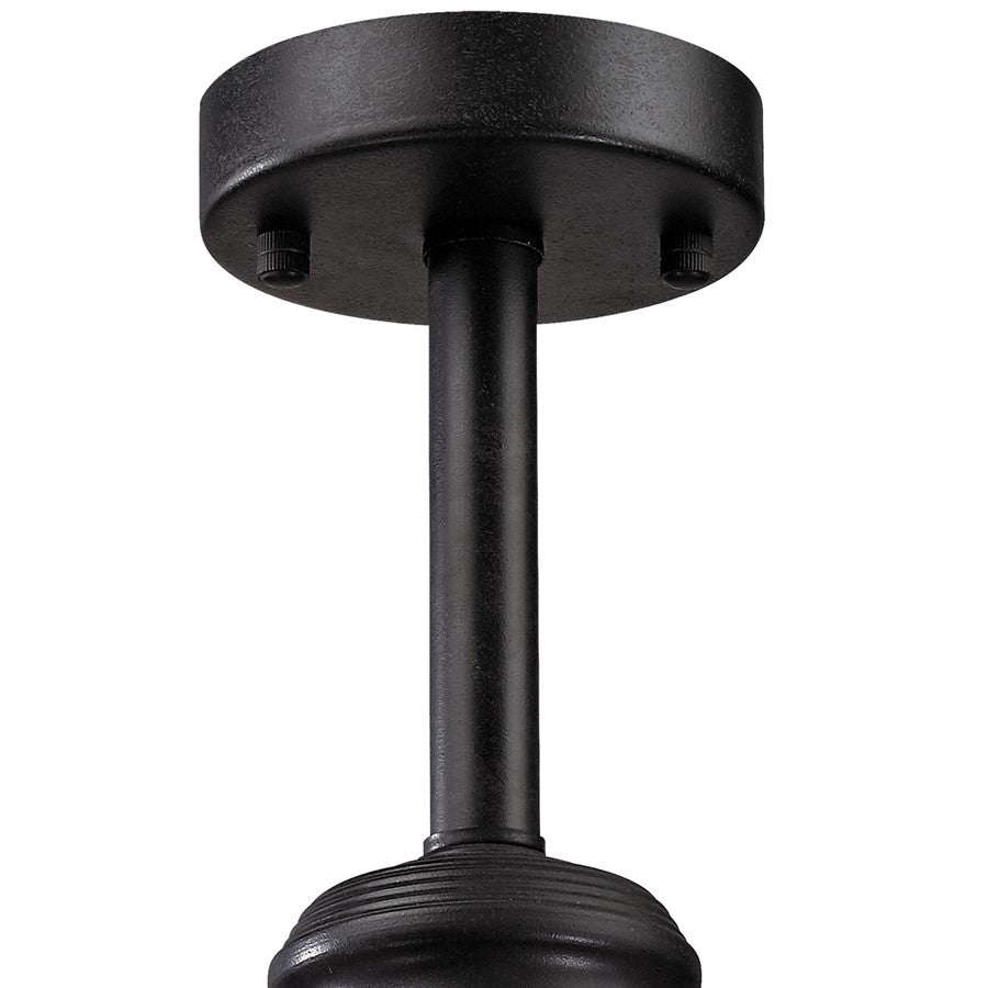 Atlas Lighting Glendora 20in 5-Light Semi-Flush Mount | Transitional Wrought Iron Black Metal | Dining Room & Entryway | Model CL11890-BK
