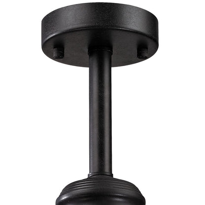 Atlas Lighting Glendora 20in 5-Light Semi-Flush Mount | Transitional Wrought Iron Black Metal | Dining Room & Entryway | Model CL11890-BK