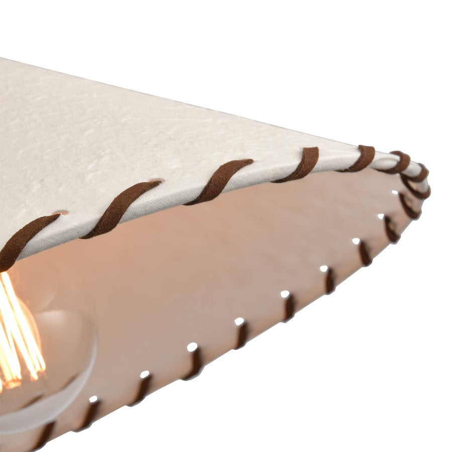 Atlas Lighting Marion 14in 1-Light Semi Flush Mount | Transitional Oil Rubbed Bronze and Natural Parchment | Lodge & Southwestern | Model CL11899-BZ