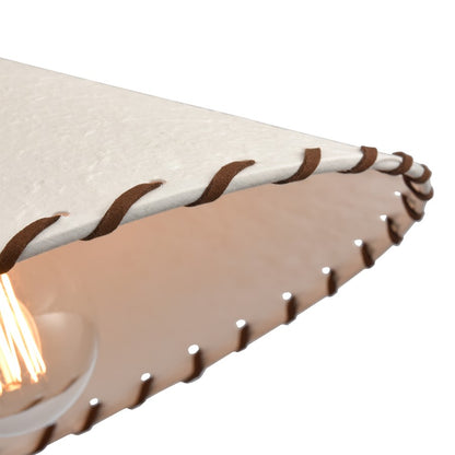 Atlas Lighting Marion 14in 1-Light Semi Flush Mount | Transitional Oil Rubbed Bronze and Natural Parchment | Lodge & Southwestern | Model CL11899-BZ
