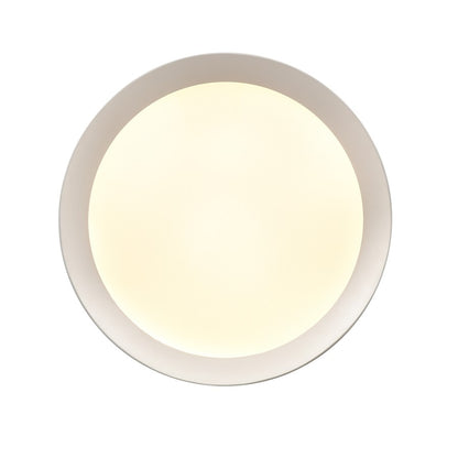 Atlas Nancy 11in 1-Light LED Semi-Flush Mount | Modern Matte White Metal and White Glass | Bedroom & Hallway Ceiling Light | Model CL11901-WH