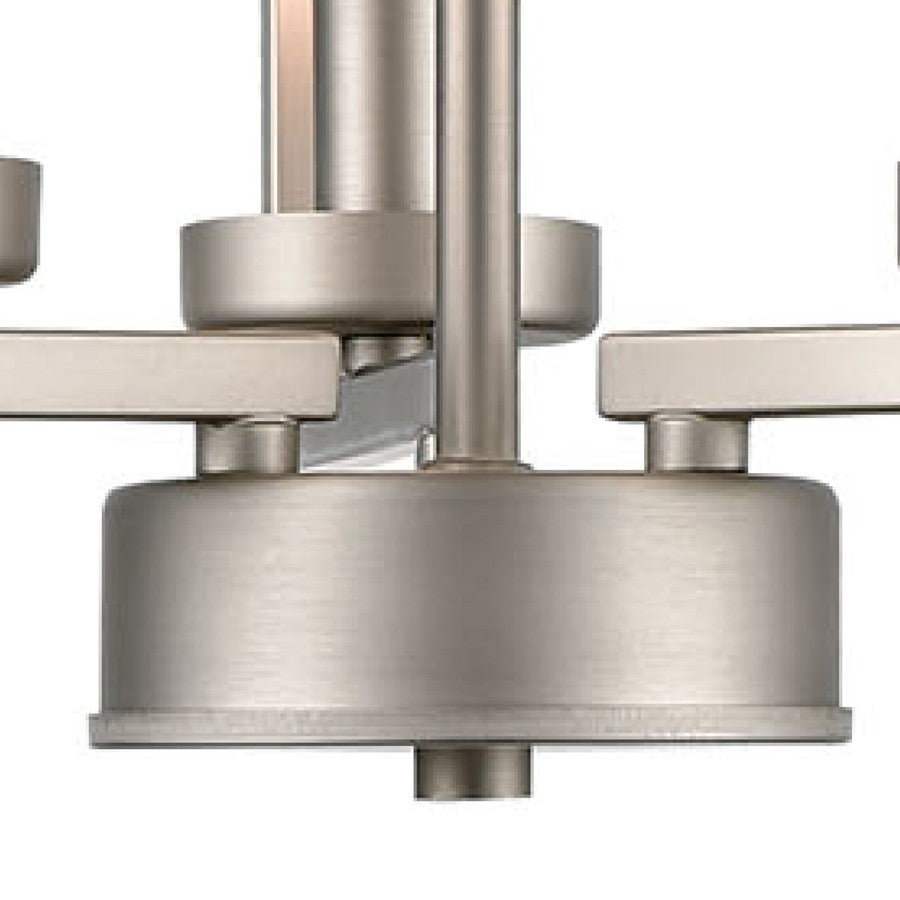 Atlas Lighting West End 14in 3-Light Semi Flush Mount | Brushed Nickel with Clear Glass Shades | Bedroom & Kitchen | Model CL11922-NK