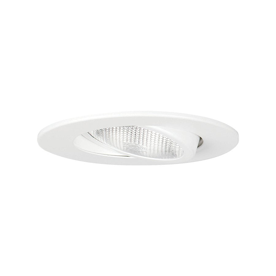Atlas Lighting CL11952-WH 6in 1-Light Recessed Trim | Modern Matte White Metal | Hallway & Bedroom Ceiling | 6.37 x 6.37 x 6.37 in | Model CL11952-WH
