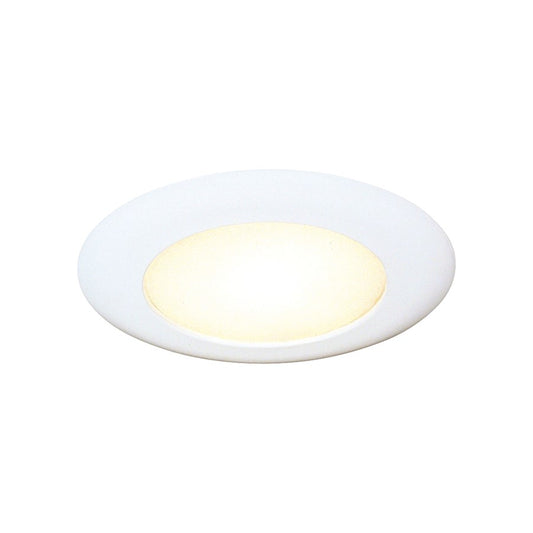 Atlas Lighting CL11953-WH 8in 1-Light Recessed Shower Trim | Modern White Metal | Bathroom & Indoor Ceiling | 8 x 8 x 8 in | Model CL11953-WH
