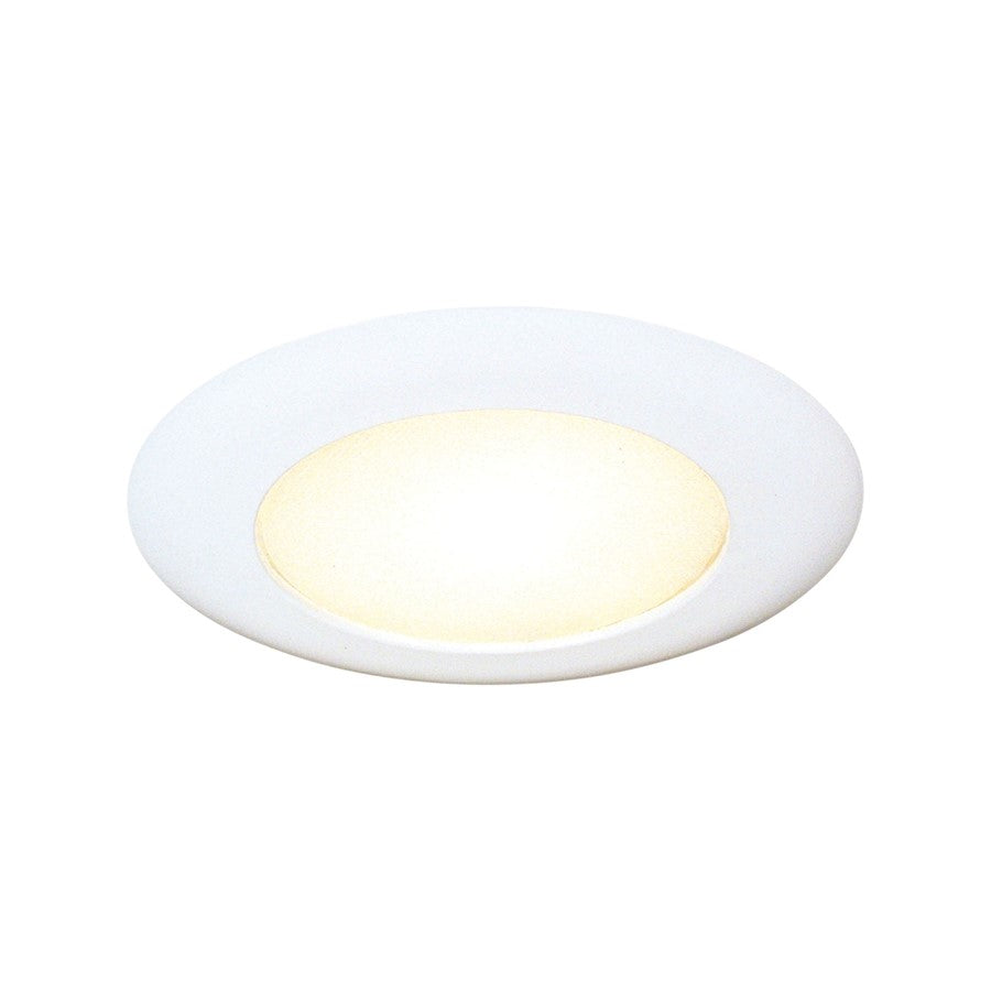Atlas Lighting Albalite 8in 1-Light Recessed Light | Modern White Metal | Indoor Hallway & Closet | 8 x 8 x 8 in | Model CL11955-WH