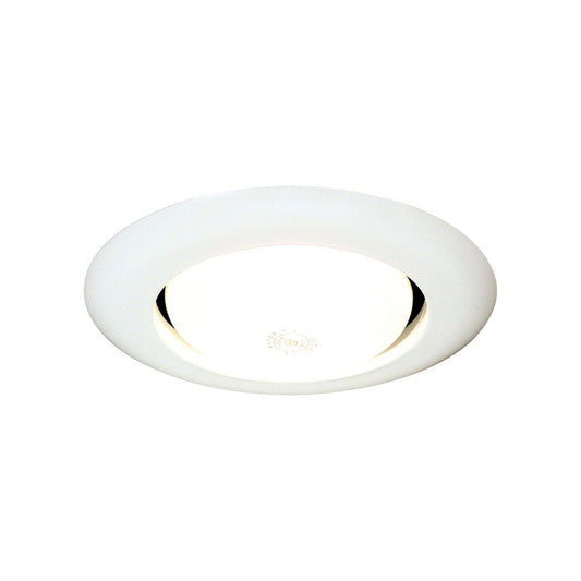 Atlas Lighting CL11957-WH 8in 1-Light Open Recessed Trim | Modern Matte White Metal | Living Room & Bedroom | 8 x 8 x 8 in | Model CL11957-WH