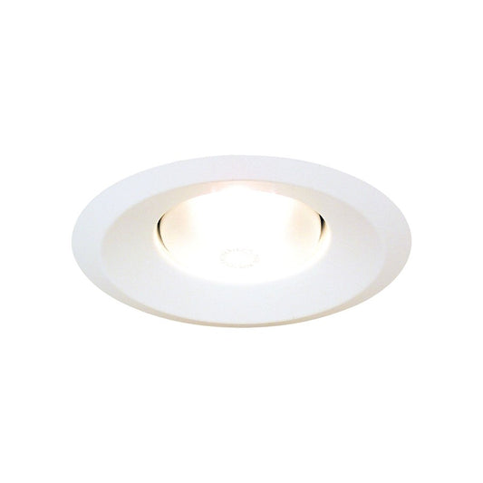 Atlas Lighting CL11959-WH 8in 1-Light Enclosed Splay Recessed Trim | Modern Matte White Metal | Kitchen & Bathroom | 8 x 8 x 8 in | Model CL11959-WH