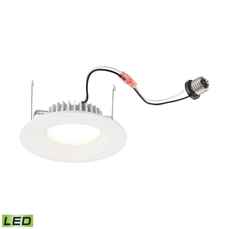 Atlas Lighting Axel CL11963-WH 7in Recessed Lighting Trim | Modern White Metal and Glass | Indoor Dry Locations | Model CL11963-WH