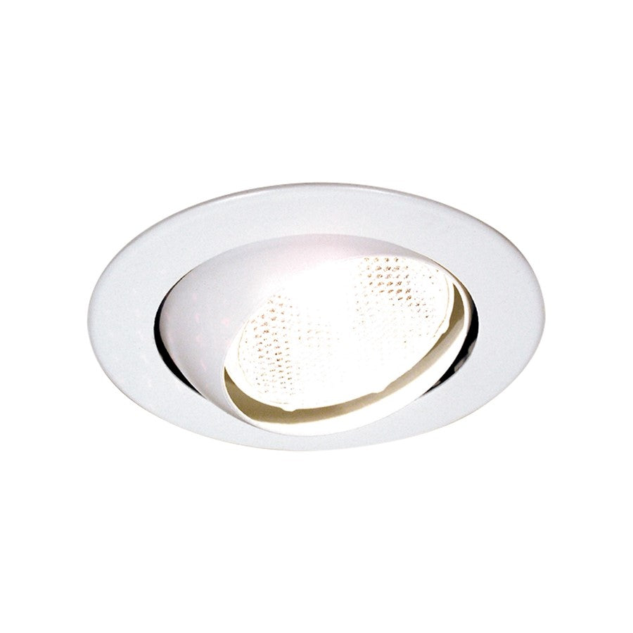 Atlas Lighting Dru 4in 1-Light Recessed Trim | Modern Contemporary White Metal | Bedroom & Living Room Ceiling | Model CL11965-WH