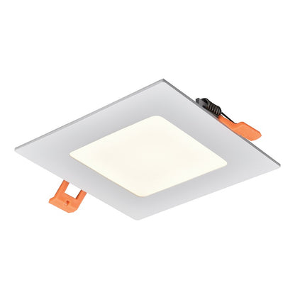 Atlas Lighting Mercury 5in 1-Light LED Square Recessed Light | Modern Contemporary White Metal | Kitchen & Hallway Ceiling | Model CL11967-WH