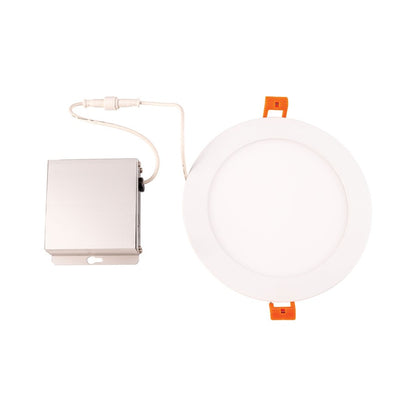 Atlas Lighting Mercury 7in 1-Light LED Round Recessed Light | Modern White Metal | Kitchen & Hallway Ceiling | 1200 Lumens, 3000K | Model CL11971-WH