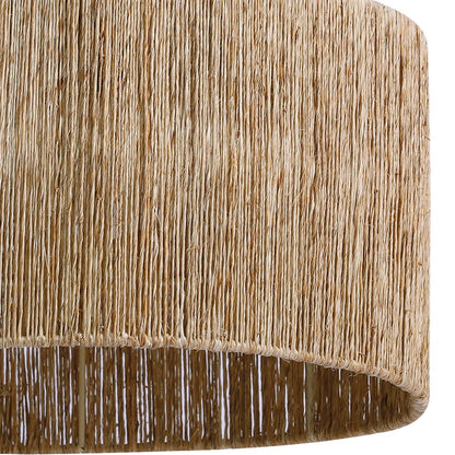 Atlas Lighting Corsair 16in 1-Light Pendant | Natural Jute Rope and Metal | Kitchen Island & Coastal Dining | 16 x 16 x 17 in | Model CL11992-NA