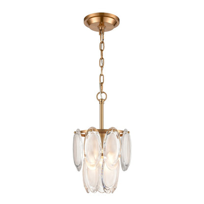 Atlas Lighting Curiosity 9in 1-Light Pendant | Modern Aged Brass and White Glass | Dining Room & Kitchen Island | 9 x 9 x 15 in | Model CL11995-BS
