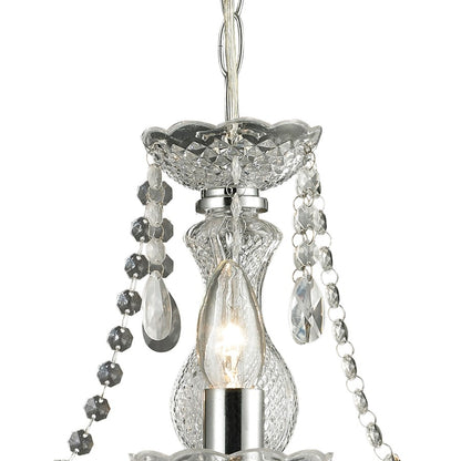 Atlas Lighting Theatre 16in 3-Light Chandelier | Traditional Chrome and Clear Crystal | Dining Room & Living Room | 16 x 16 x 17 in | Model CL12021-CL