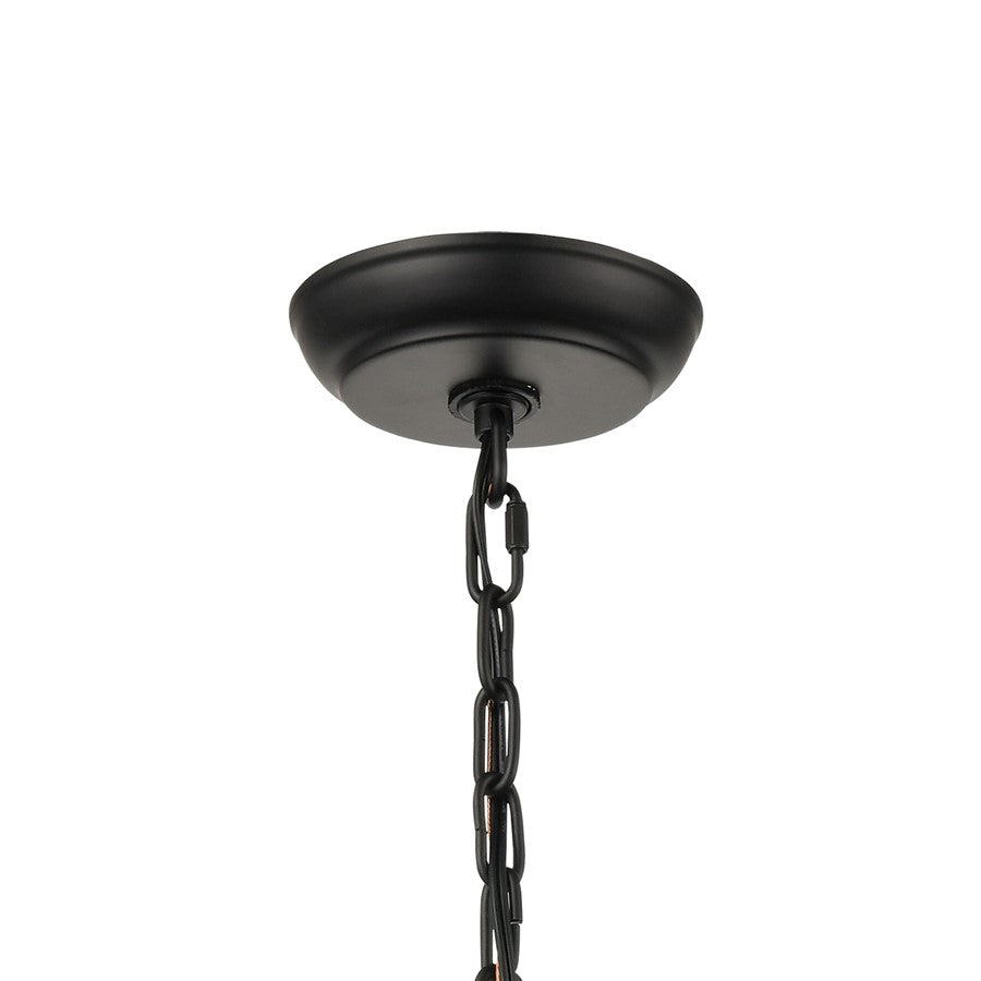 Atlas Lighting Bridgette 16in 4-Light Chandelier | Modern Matte Black and Satin Brass | Dining Room & Living Room | 16 x 16 x 17 in | Model CL12088-BK