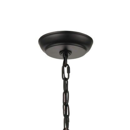 Atlas Lighting Bridgette 16in 4-Light Chandelier | Modern Matte Black and Satin Brass | Dining Room & Living Room | 16 x 16 x 17 in | Model CL12088-BK