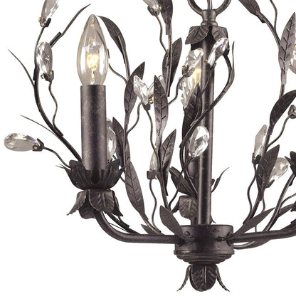 Atlas Lighting Circeo 16in 3-Light Chandelier | Traditional Silvered Bronze and Crystal | Dining Room & Living Room | Model CL12129-BZ