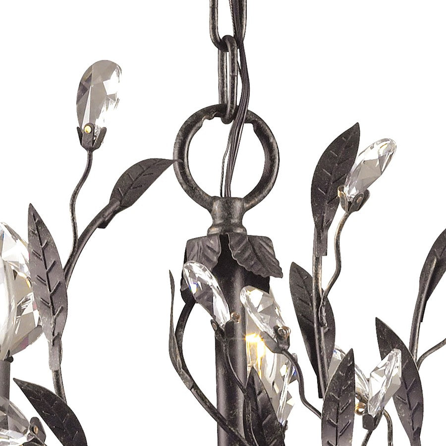 Atlas Lighting Circeo 16in 3-Light Chandelier | Traditional Silvered Bronze and Crystal | Dining Room & Living Room | Model CL12129-BZ