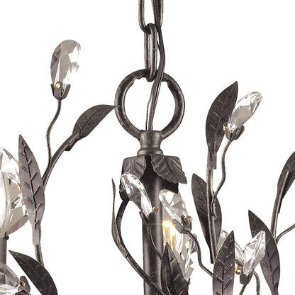 Atlas Lighting Circeo 16in 3-Light Chandelier | Traditional Silvered Bronze and Crystal | Dining Room & Living Room | Model CL12129-BZ