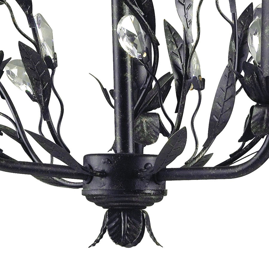 Atlas Lighting Circeo 16in 3-Light Chandelier | Traditional Silvered Bronze and Crystal | Dining Room & Living Room | Model CL12129-BZ