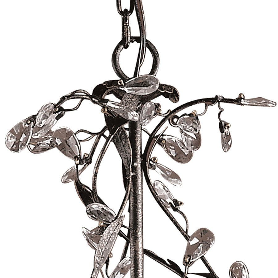 Atlas Lighting Circeo 27in 5-Light Chandelier | Traditional Silvered Bronze and Clear Crystal | Dining Room & Living Room | Model CL12136-BZ