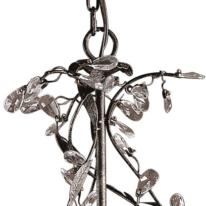 Atlas Lighting Circeo 27in 5-Light Chandelier | Traditional Silvered Bronze and Clear Crystal | Dining Room & Living Room | Model CL12136-BZ