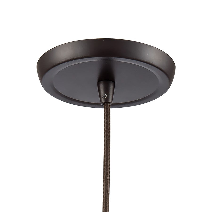 Atlas Lighting Coastal Inlet 11in 1-Light Pendant | Transitional Oil Rubbed Bronze and Clear Glass | Kitchen Island & Dining Room | Model CL12147-BZ1