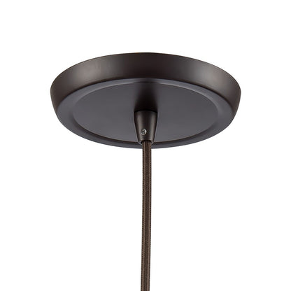 Atlas Lighting Coastal Inlet 11in 1-Light Pendant | Transitional Oil Rubbed Bronze and Clear Glass | Kitchen Island & Dining Room | Model CL12147-BZ1
