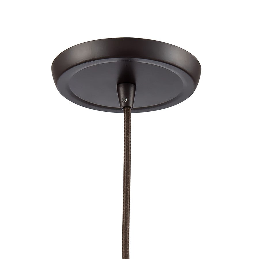 Atlas Lighting Coastal Inlet 11in 1-Light Pendant | Transitional Oil Rubbed Bronze and Clear Glass | Kitchen Island & Dining Room | Model CL12147-BZ1