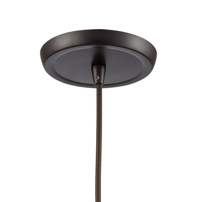Atlas Lighting Coastal Inlet 11in 1-Light Pendant | Transitional Oil Rubbed Bronze and Clear Glass | Kitchen Island & Dining Room | Model CL12147-BZ1