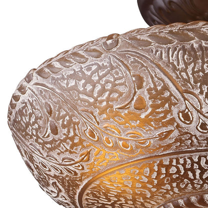Atlas Lighting Norwich 14in 3-Light Semi-Flush Mount | Traditional Oil Rubbed Bronze and Amber Glass | Entryway & Hallway | Model CL12362-BZ