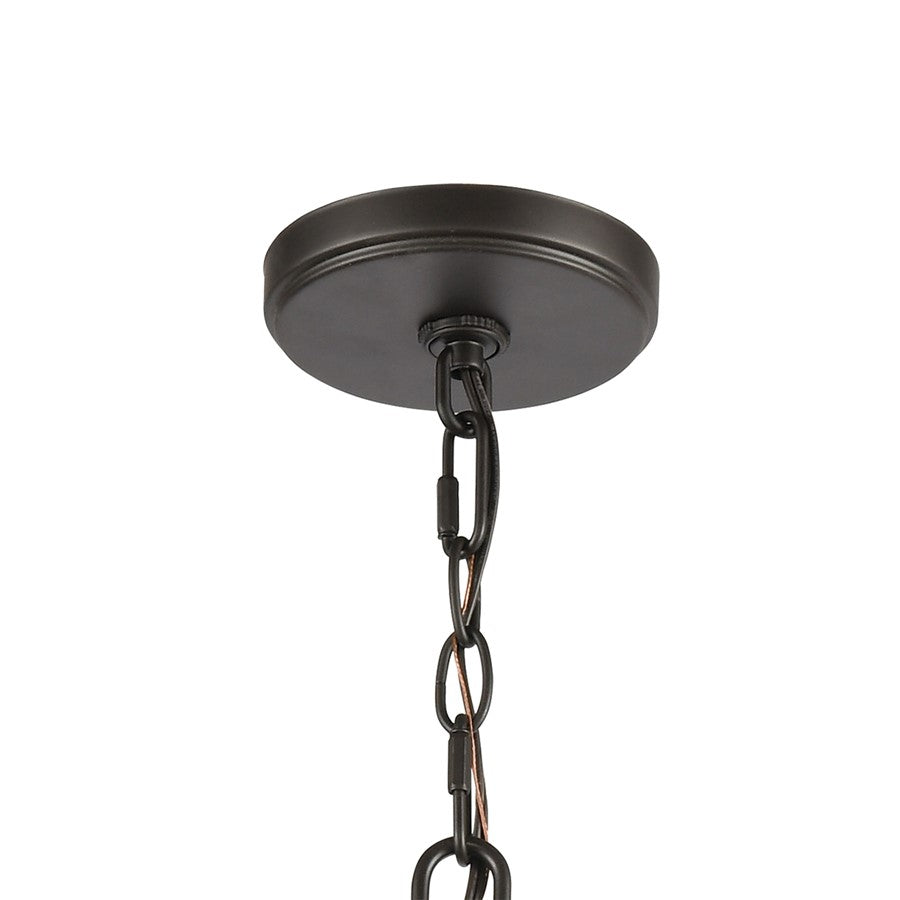 Atlas Lighting Talia 29in 6-Light Chandelier | Transitional Oil Rubbed Bronze and Satin Brass | Dining Room & Living Room | Model CL12458-BZ