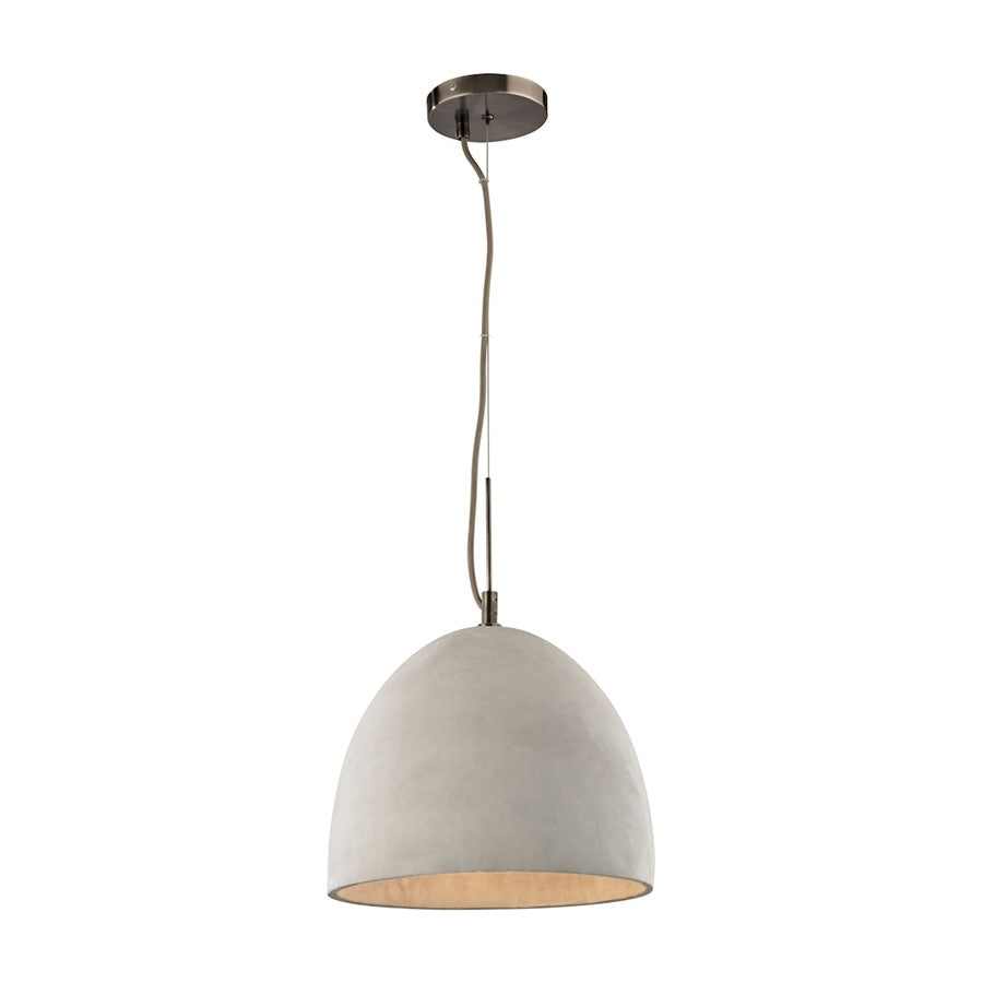 Atlas Lighting Urban Form 12" 1Lt Mini Pendant, Black Nickel/Gray - CL12477-GY
