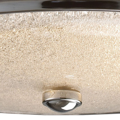 Atlas Lighting Salena 13in 2-Light Flush Mount | Transitional Polished Chrome and Clear Glass | Hallway & Bedroom | 13 x 13 x 6 in | Model CL12521-CH