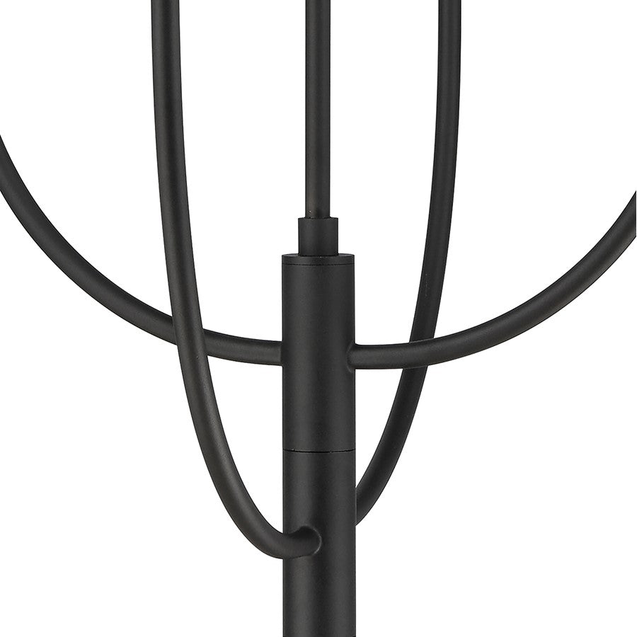 Atlas Lighting Continuance 30in 6-Light Chandelier | Modern Charcoal Metal | Dining Room & Living Room | 30 x 30 x 38 in | Model CL12524-BK