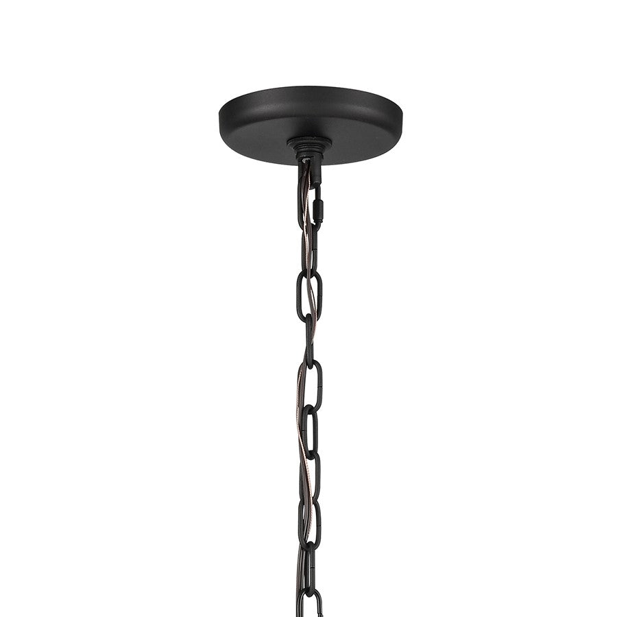 Atlas Lighting Continuance 30in 6-Light Chandelier | Modern Charcoal Metal | Dining Room & Living Room | 30 x 30 x 38 in | Model CL12524-BK