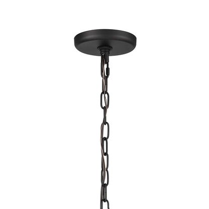Atlas Lighting Continuance 30in 6-Light Chandelier | Modern Charcoal Metal | Dining Room & Living Room | 30 x 30 x 38 in | Model CL12524-BK