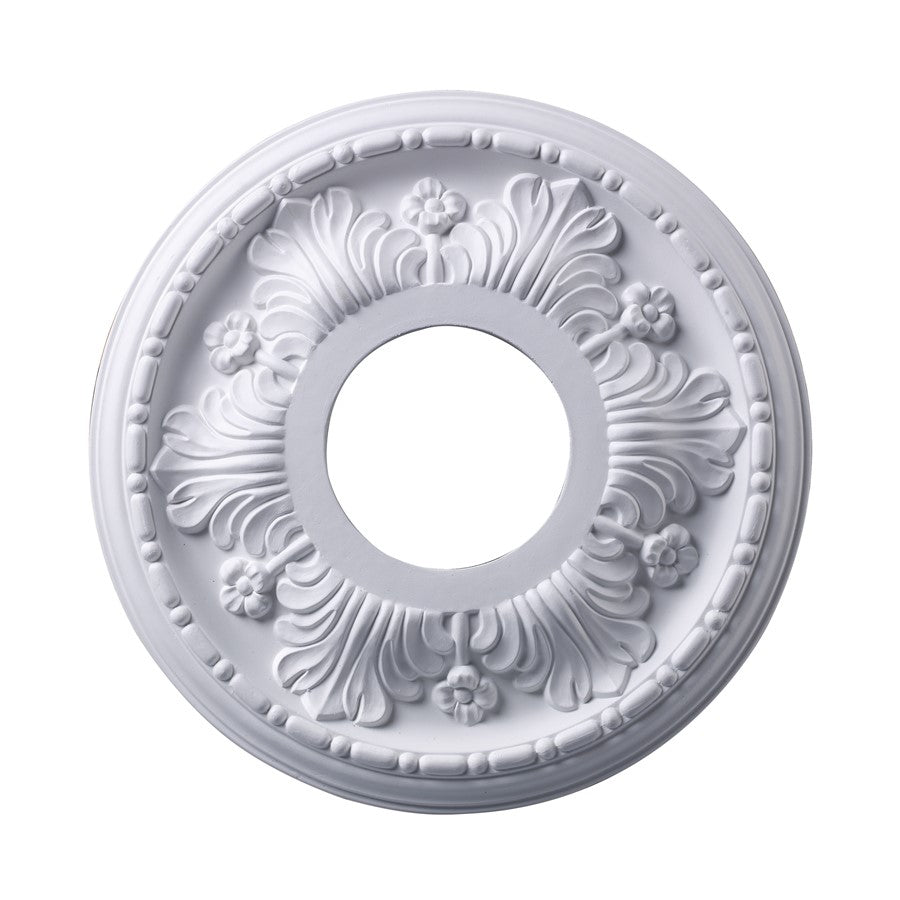 Atlas Lighting Acanthus 11in White Ceiling Medallion | Traditional Style | Entryway & Living Room | 11 x 11 x 1 in | Model LA11037-WH