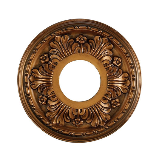 Atlas Lighting Acanthus 11in Medallion | Traditional Antique Bronze Ceiling Decor | Living Room & Dining Room Accent | Model LA11038-BZ